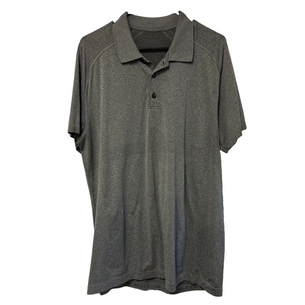 Lululemon Evolution Golf Polo Green Grey XL Stretch Pullover Men